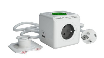 Zásuvka POWERCUBE EXTENDED USB WIRELESS CHARGER GREY