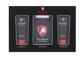 Lamborghini Intenso toaletní voda 125 ml + sprchový gel 100 ml + balzám po holení 100 ml