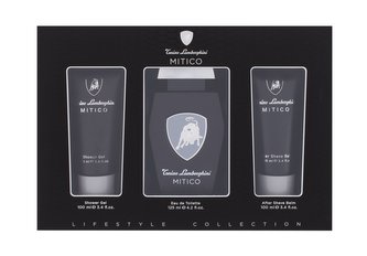 Lamborghini Mitico toaletní voda 125 ml + sprchový gel 100 ml + balzám po holení 100 ml