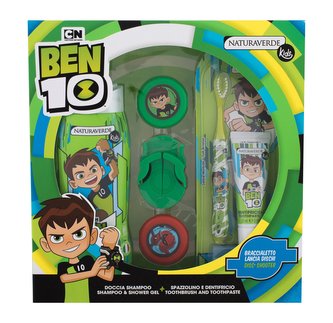 Naturaverde Kids sprchový gel Ben 10 250 ml + zubní pasta Ben 10 25 ml + zubní kartáček Ben 10 1 ks + disc-shooter Ben 10