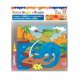 Puzzle na vymalování vodou dino 6 druhů