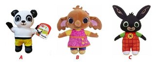 Plyšová postava BING, SULA, COCO  nebo PANDO 20 cm