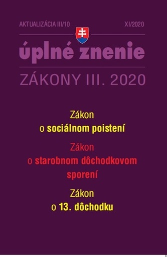 Aktualizácia III/10 2020 – 13. dôchodok