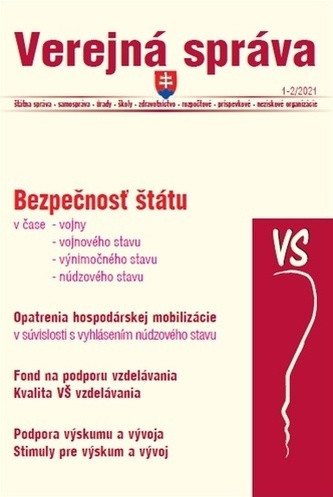 VS 1-2/2021 Bezpečnosť štátu počas núdzového stavu