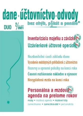 DUO 2/2021   – Koniec roka v účtovníctve e v mzdovej oblasti