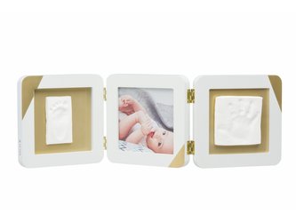 Gold Dipped Frame Double White