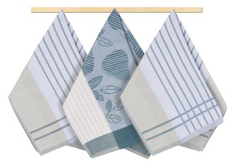 Kuchyňské utěrky - šedomodrý proužek - 50x70 cm