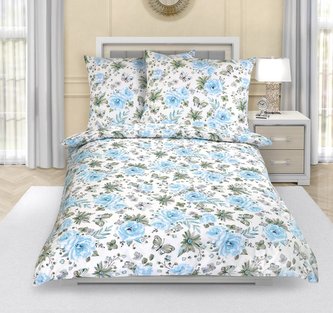 Povlečení bavlněné - sv.modrá louka - 140x200, 70x90 Povlečení bavlněné - sv.modrá louka - 140x200, 70x90