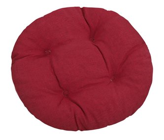 Sedák LADA kulatý prošívaný - vínová Uni s efektem režného materiálu - průměr 40 cm
