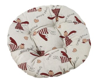 Sedák IVO kulatý prošívaný - andílci - průměr 40 cm