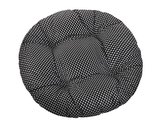 Sedák Adéla prošívaný kulatý - puntík černobílý - průměr 40 cm