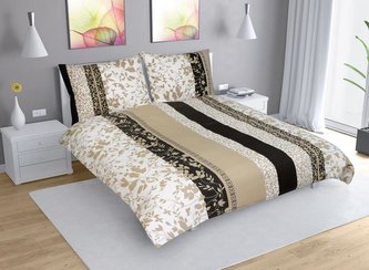 Povlečení bavlna na dvoudeku - béžové lístky - 1x 240x220, 2ks 70x90 cm (240 cm šířka x 220 cm délka prodloužená) Povlečení bavlna na dvoudeku - béžové lístky - 1x 240x220, 2ks 70x90 cm (240 cm šířka x 220 cm délka prodloužená)