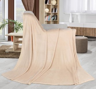 Přikrývka  Kemping PLUS - béžová - 150x200 cm