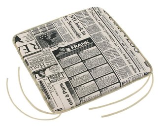 Sedák IVO hladký - noviny - 40 x40 cm