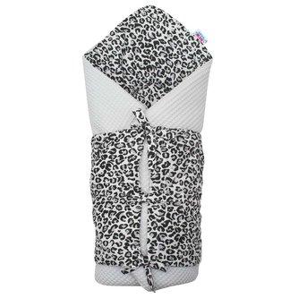 Klasická šněrovací zavinovačka New Baby Vafle šedá leopard