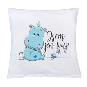 Polštář New Baby s potiskem Jsem jen tvůj! 40x40 cm tyrkysový Polštář New Baby s potiskem Jsem jen tvůj! 40x40 cm tyrkysový