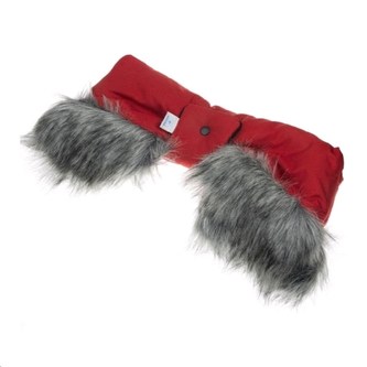 Rukávník na kočárek 2v1 New Baby s kožešinkou red