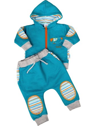 2-dílná soupravička New Baby Puppik 2 tyrkysová - velikost 80 (9-12m)