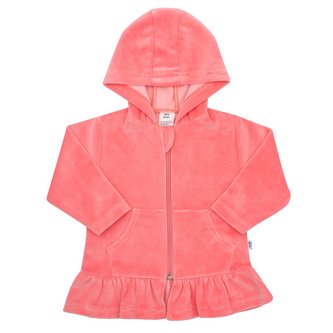 Semišková mikinka s kapucí New Baby Baby růžová - velikost 80 (9-12m)