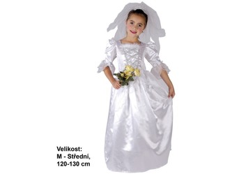 Kostým na karneval Nevěsta, 120-130cm