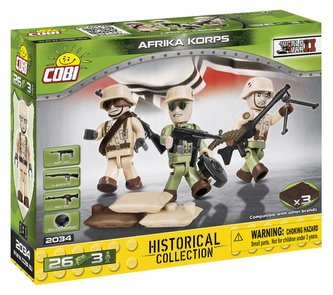 Stavebnice COBI - 3 figurky s doplňky Afrika Korps, 26 k