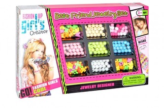 Kreativní sada korálky plast v krabici 28x18x3,5cm