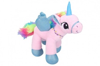 Jednorožec/kůň s křídly plyš 21cm 2 barvy