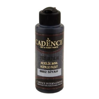 Akrylová barva Cadence Premium - černá / 120 ml