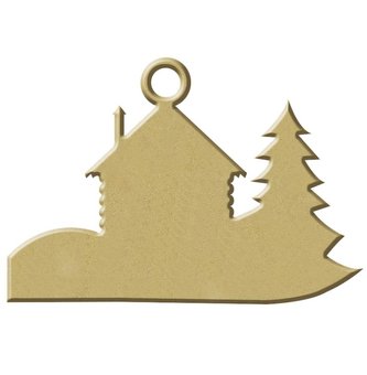 Aladine Dřevěný výřez - Domečky