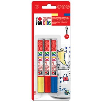 Marabu Kids sada popisovačů na sklo a porcelán 3 ks