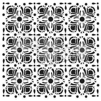 TCW šablona 30,5 x 30,5 cm - Flower Tiles