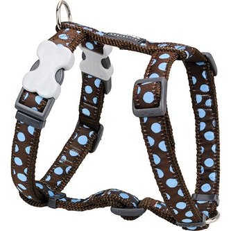 Postroj RD 25 mm x 71-113 cm - Blue Spots on Brown