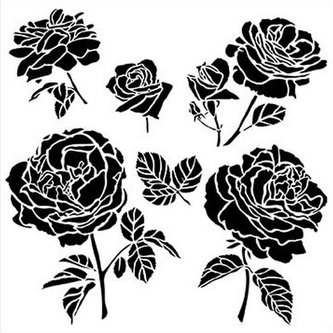 TCW šablona 30,5 x 30,5 cm / Cabbage Roses