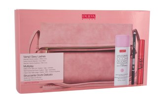 Pupa Vamp! řasenka Vamp! Sexy Lahes 12 ml + tužka na oči Multiplay 1,2 g 09 Deep Black+ odličovací přípravek na oči Gentle Eye Make-up Remover 150 ml + kabelka