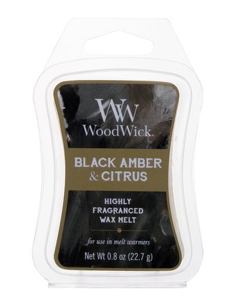WoodWick Black Amber & Citrus Vonná svíčka 22,7 g unisex