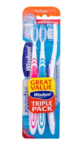 Wisdom Regular Plus Zubní kartáček Medium 3 ks unisex