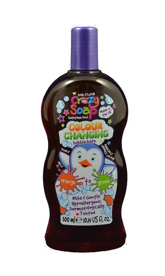Crazy Soap Colour Changing - pěna do koupele s měnícími se barvami 300ml Orange to Green