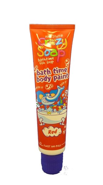 Crazy Soap Body Paint Red - mýdlo do koupele 150ml
