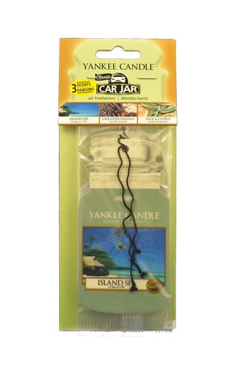 Yankee Candle Car Jar - papírová visačka Island Spa, Lavender Vanilla, Sgae&Citrus 3ks