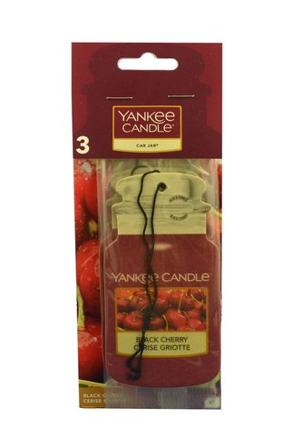 Yankee Candle Car Jar - papírová visačka 3ks Black Cherry