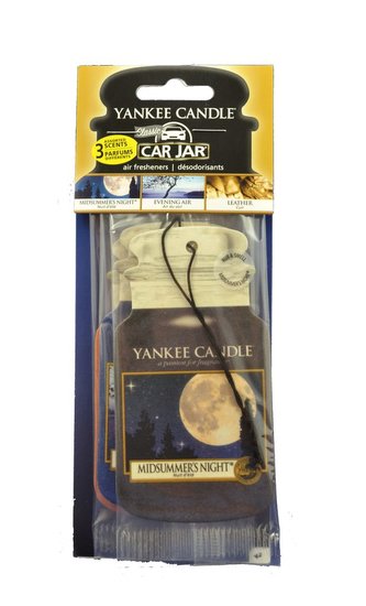 Yankee Candle Car Jar - papírová visačka Mids. Night, Evening Air, Leather 3ks