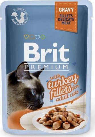 Kap.Brit Prem.Cat Delic.Fillets in Gravy with Turkey 85g