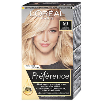 L´Oréal Paris Permanentní barva na vlasy Préférence Odstín 9.12 Studená velmi světlá blond woman