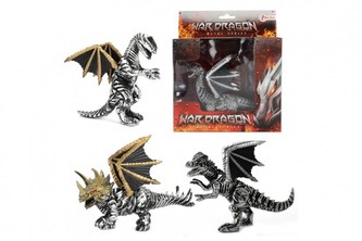 Drak plast 14-16cm 4 druhy v krabičce 17x20x6cm