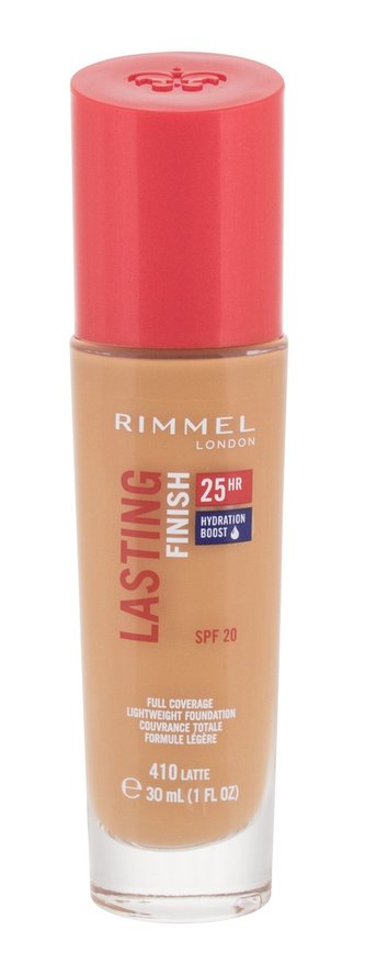 Rimmel London Lasting Finish Makeup 25H 30 ml 410 Latte SPF20 pro ženy Rimmel London Lasting Finish Makeup 25H 30 ml 410 Latte SPF20 pro ženy