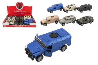 Auto kov/plast 12cm na zpětné natažení, na baterie se zvukem se světlem 1 ks/ více druhů