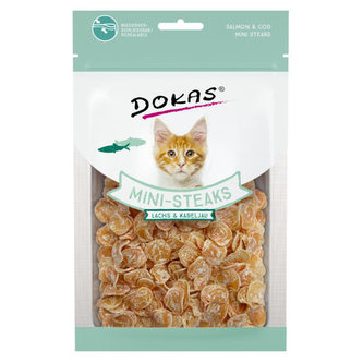 Dokas - Losos a treska mini steaky pro kočky 25 g