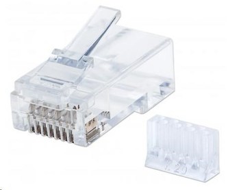 Intellinet konektor RJ45, Cat6, UTP, 15µ, drát, 90 ks v nádobě
