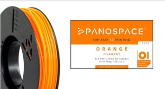 FILAMENT Panospace type: PLA -- 1,75mm, 326 gram per roll - Oranžová