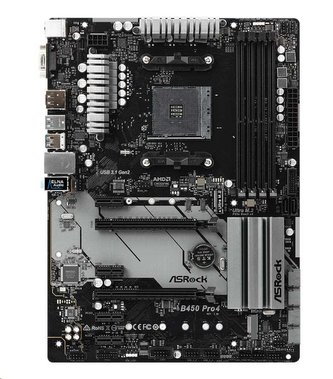 ASRock MB Sc AM4 B450 PRO4, AMD B450, 4xDDR4, VGA
